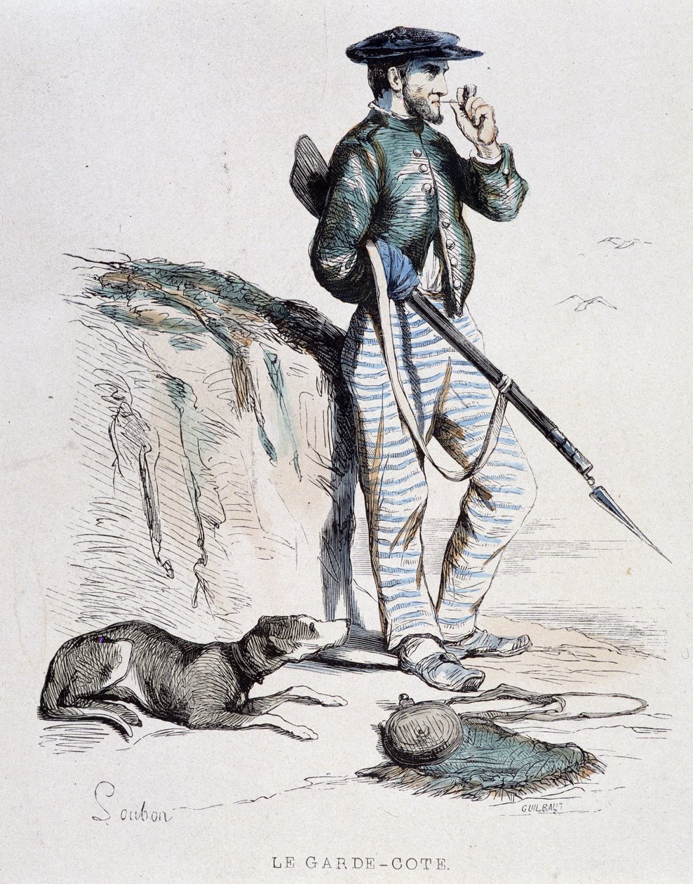 Coast Guard 19th Century by Soubon by French School