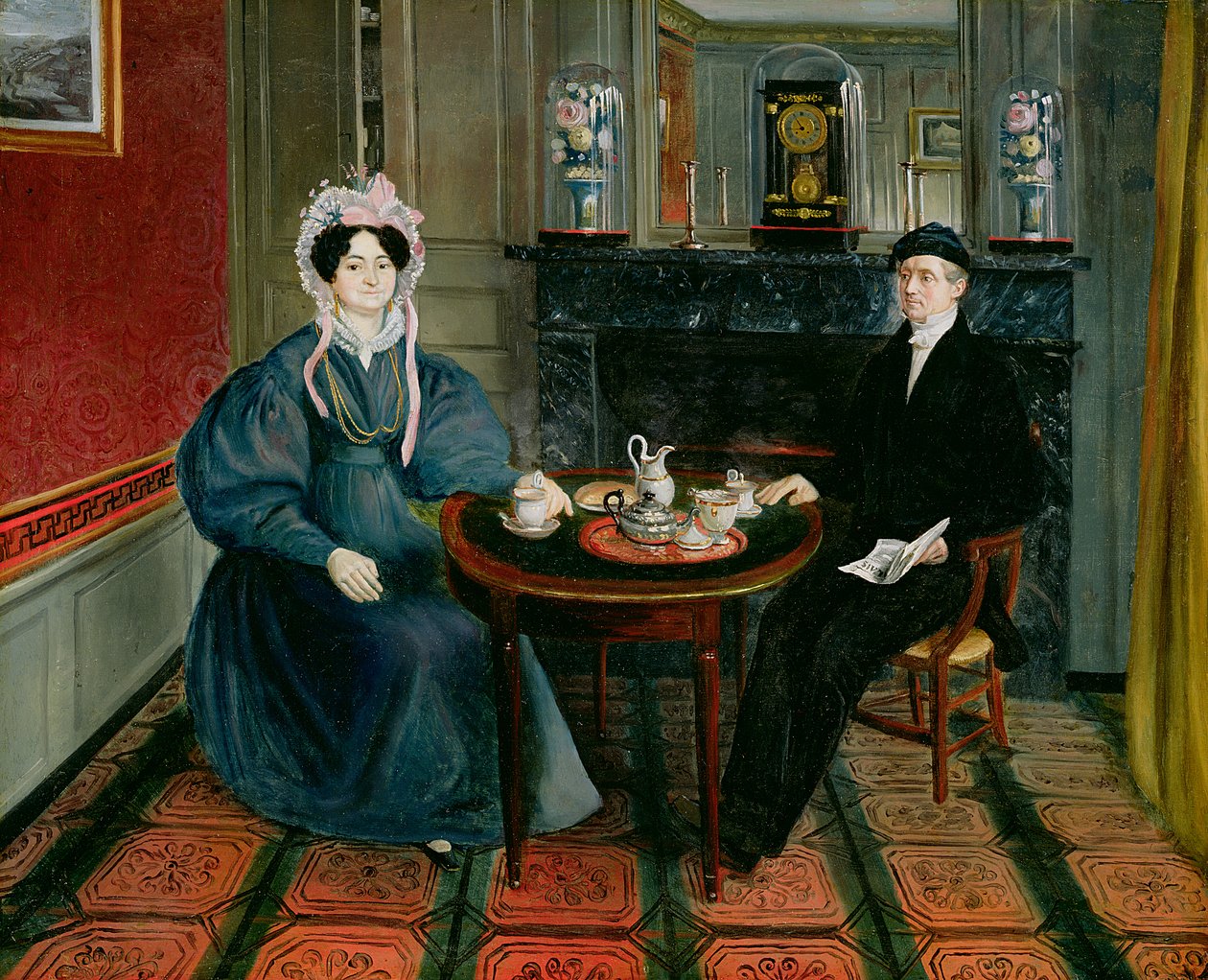 Couple Having Tea, c.1830 by French School