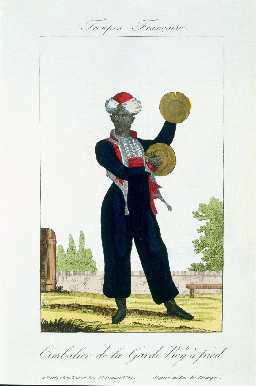 Cymbal player of the Royal Guard, c.1790 by French School
