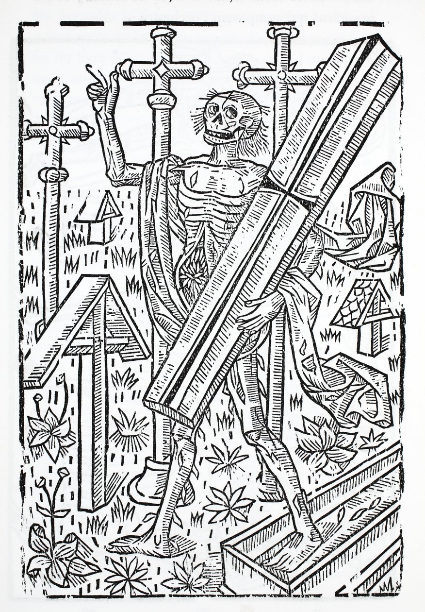 Dance of Death - in a Cemetery by French School
