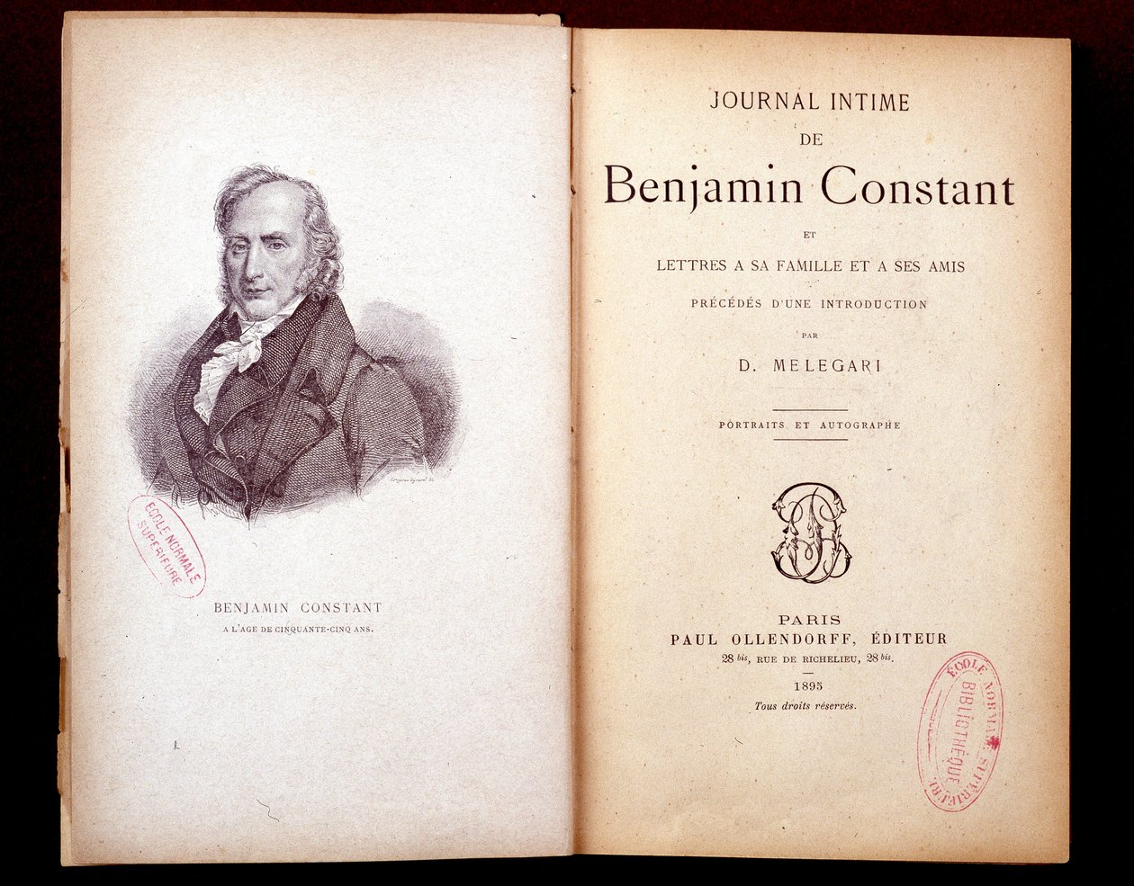Diary of Benjamin Finstnt. 1895 edition by French School