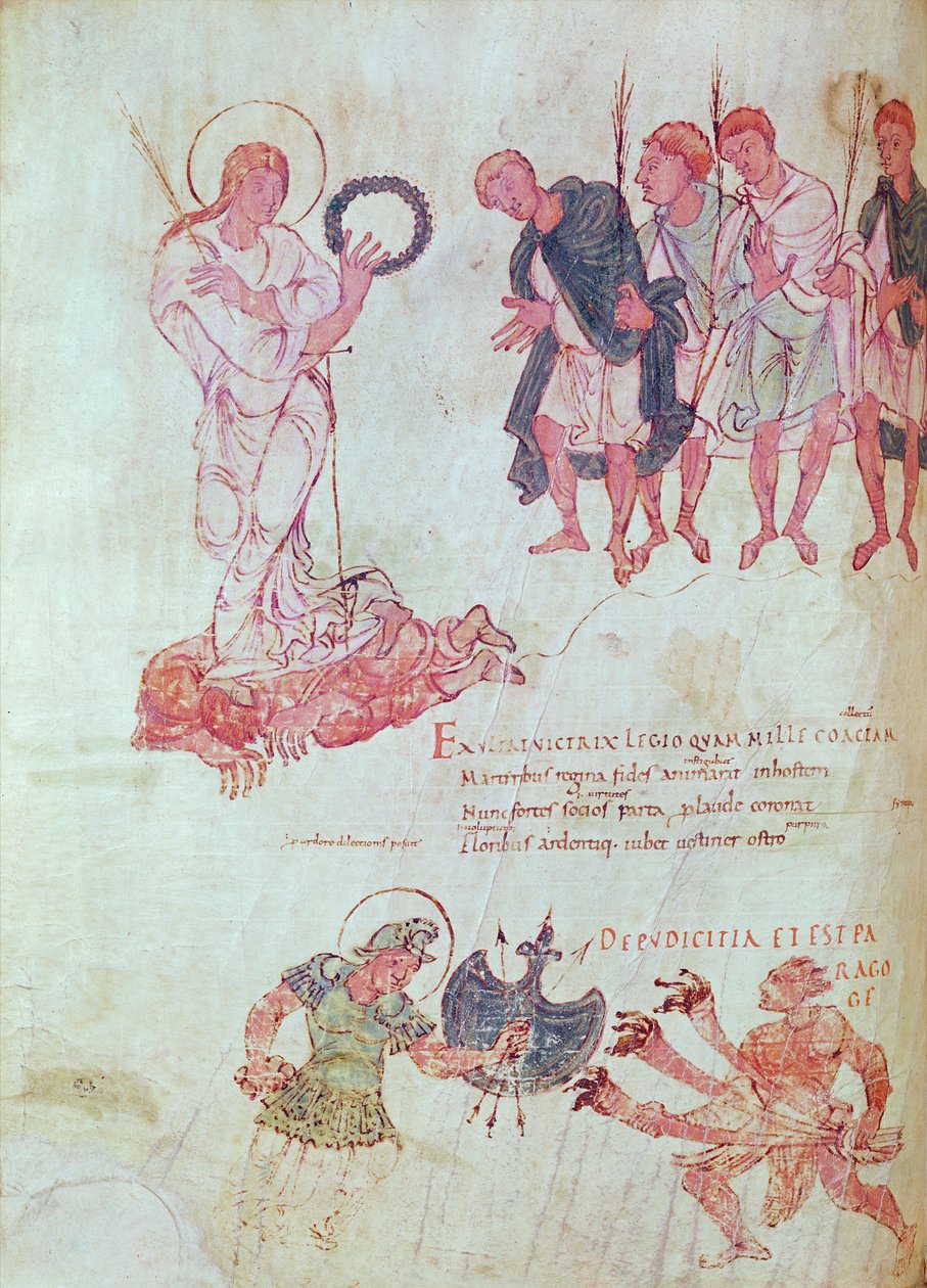 From the Psychomachia by Prudentius by French School