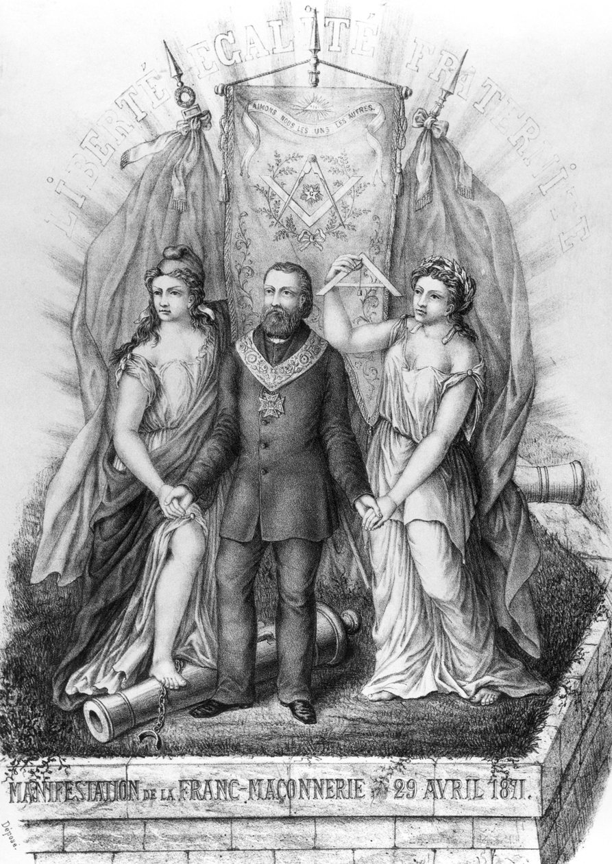 Freemasonry and the Commune, 1871 by French School