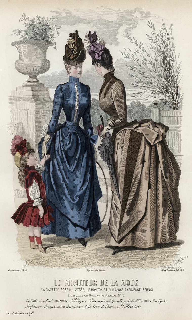 French fashion plate, late 19th century by French School