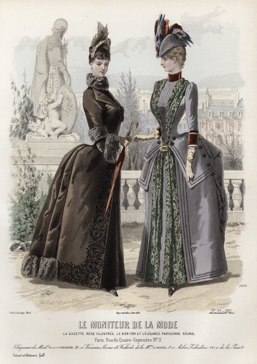 French fashion plate, late 19th century by French School