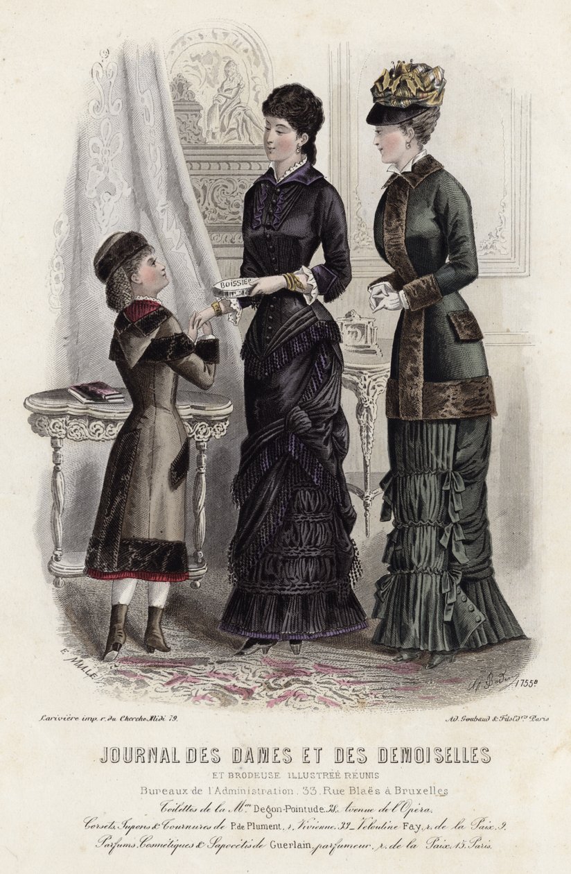 French fashion plate, late 19th century by French School