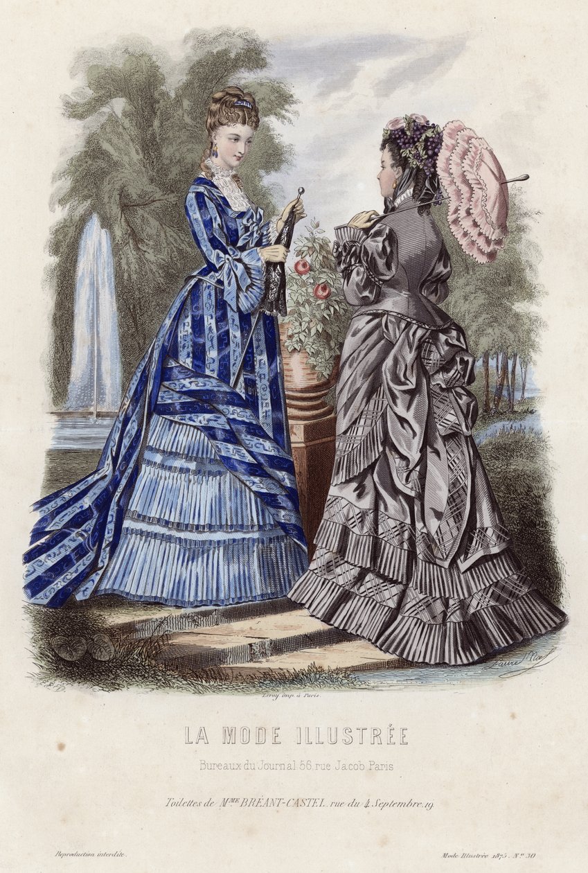 French fashion plate, late 19th century by French School