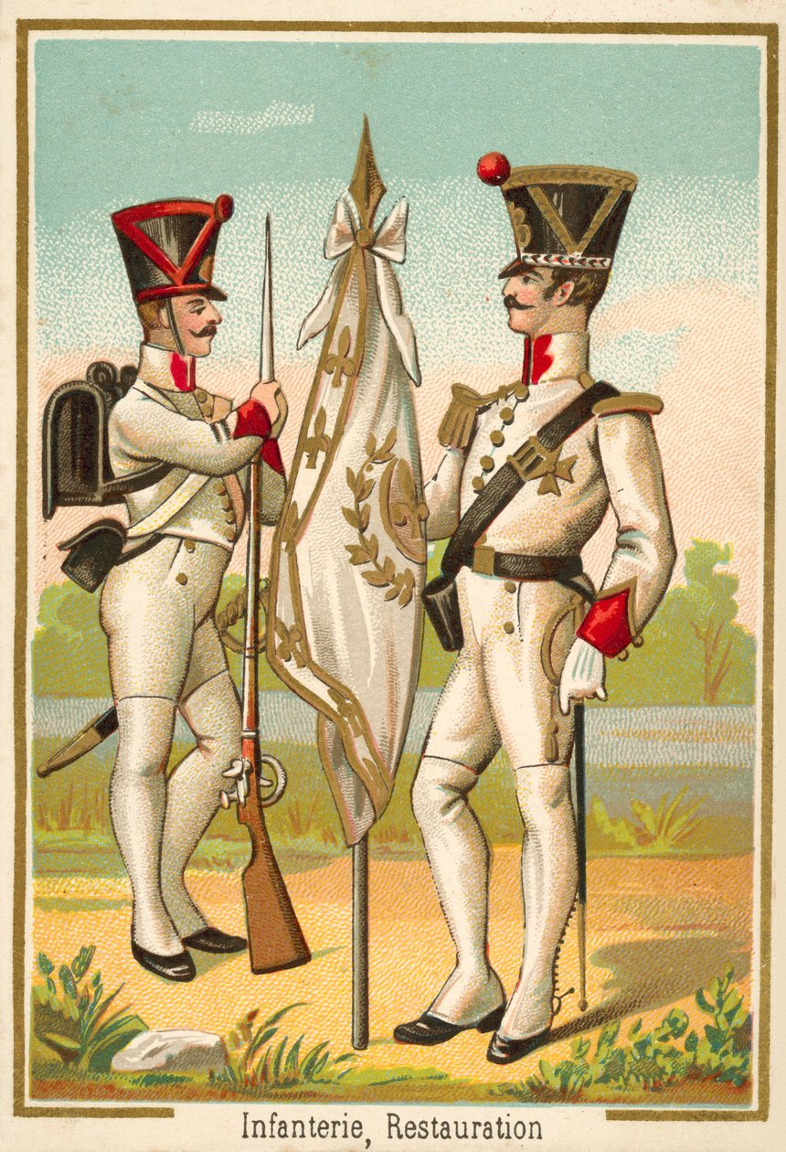 French infantry of the Restoration by French School