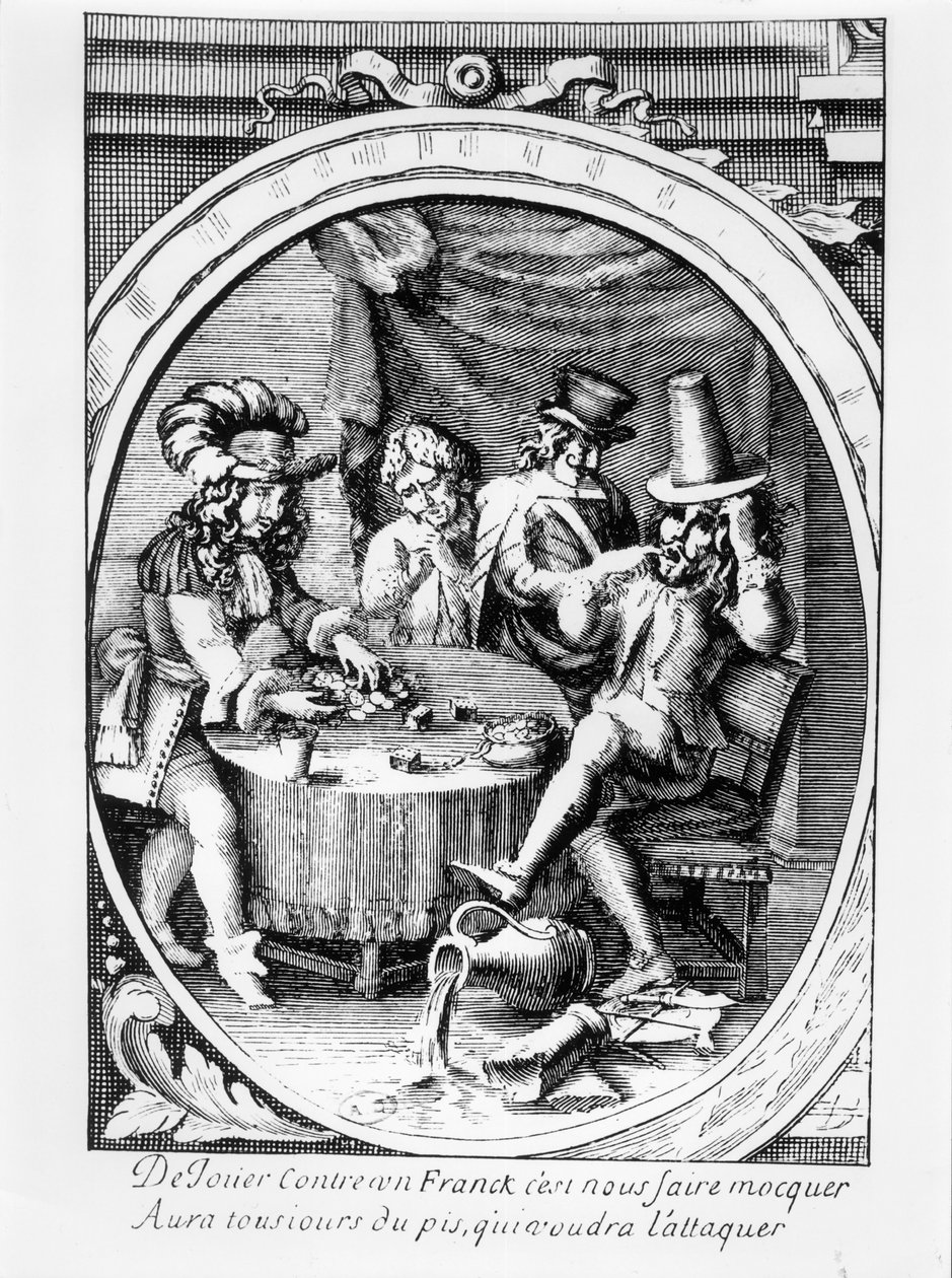 Game of Dice, 2nd half 17th century by French School