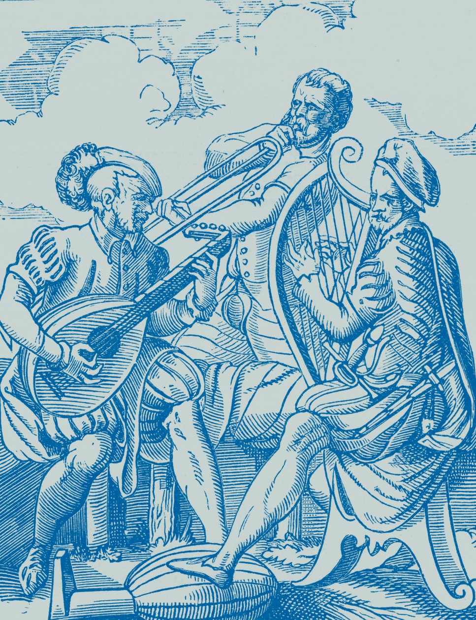 German Musicians Playing Lute and Guitar by French School