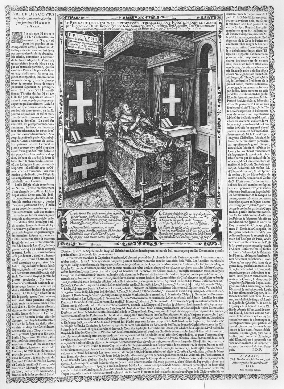 Henri IV on His Deathbed by French School