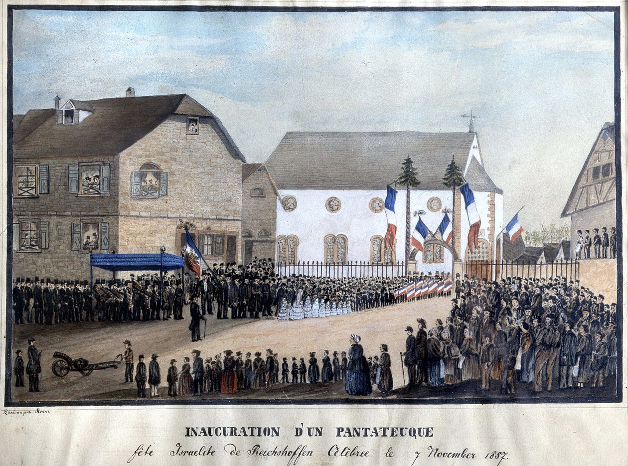 Inauguration of a Pentateuch, November by French School