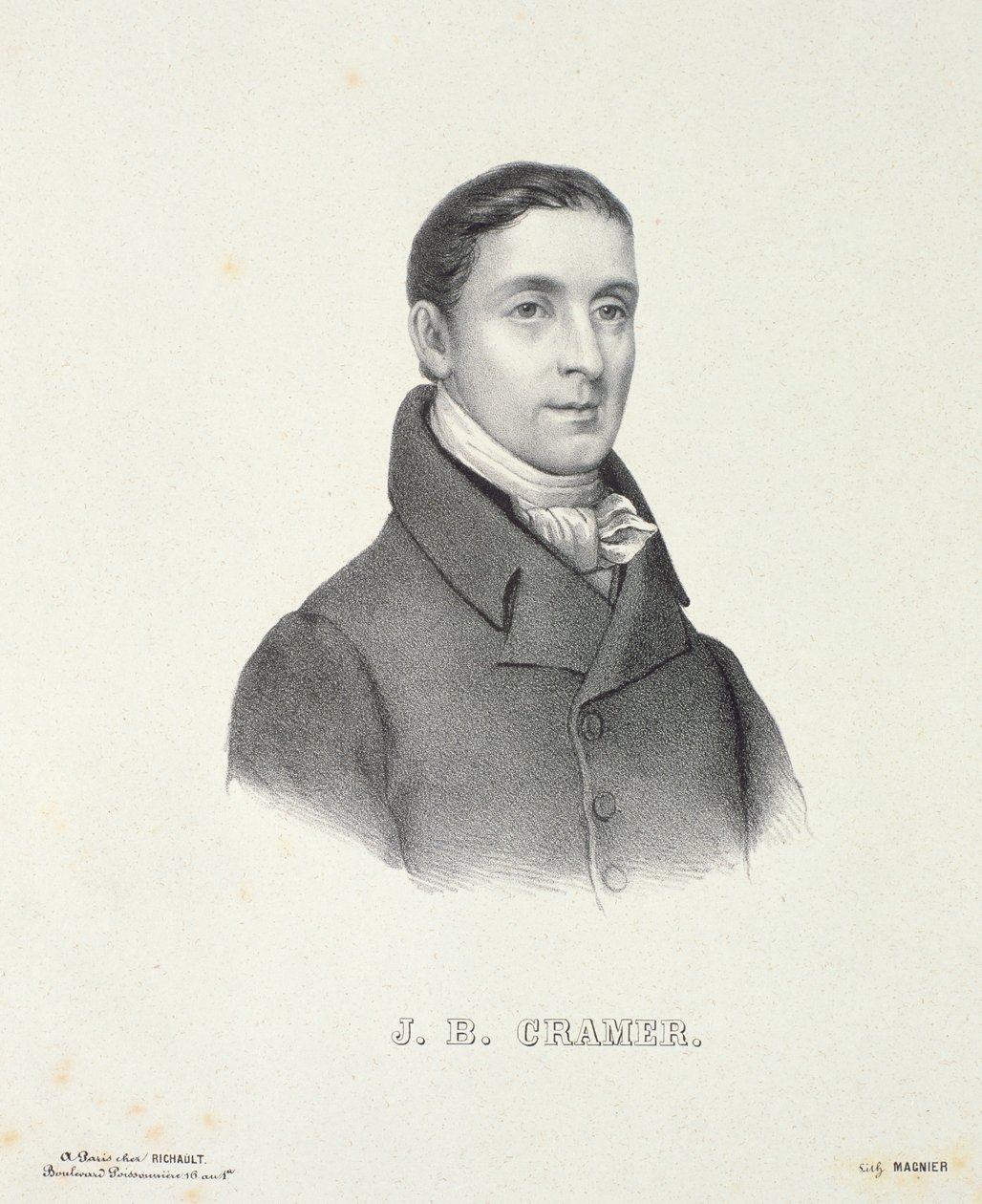 Johann Baptist Cramer (1771-1858) Engraved by Magnier by French School