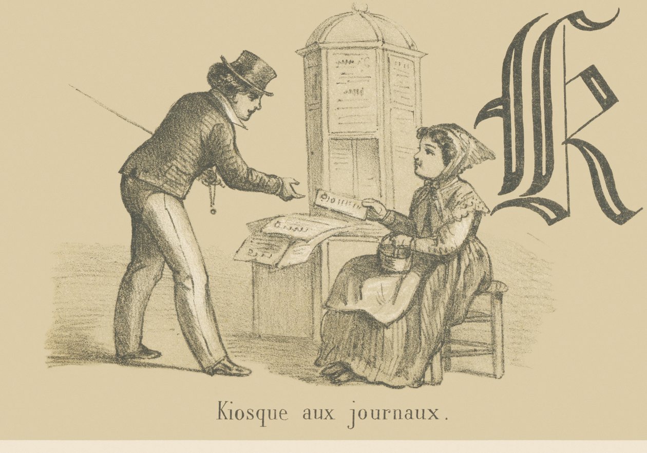 Newspaper kiosk by French School