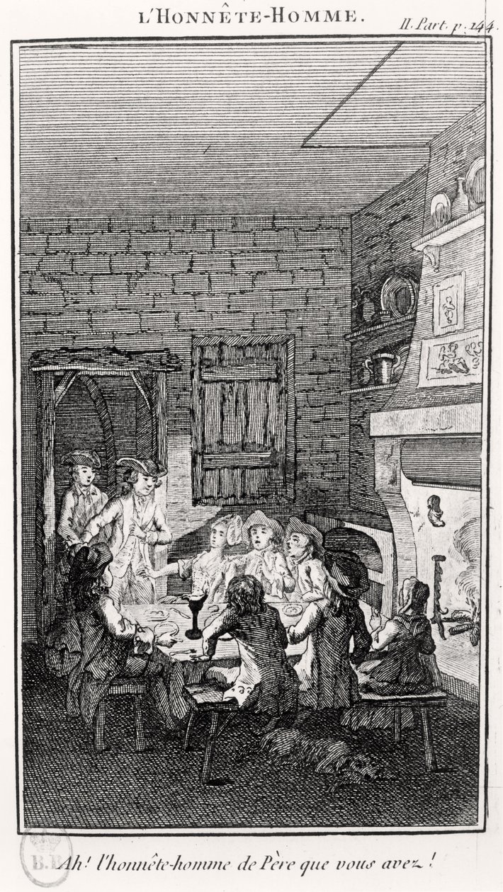 The Honest Man (engraving) by French School