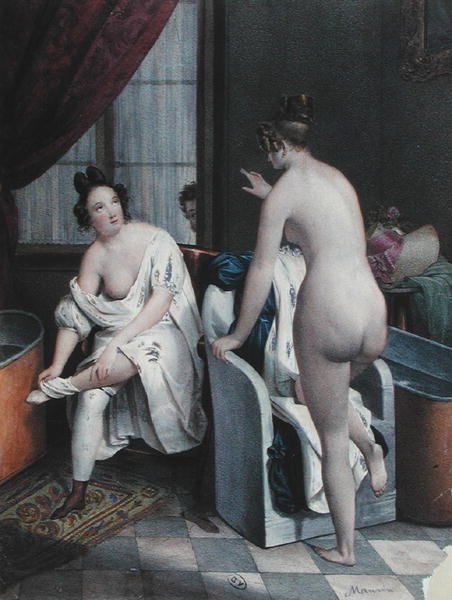 Ladies Taking a Bath by French School