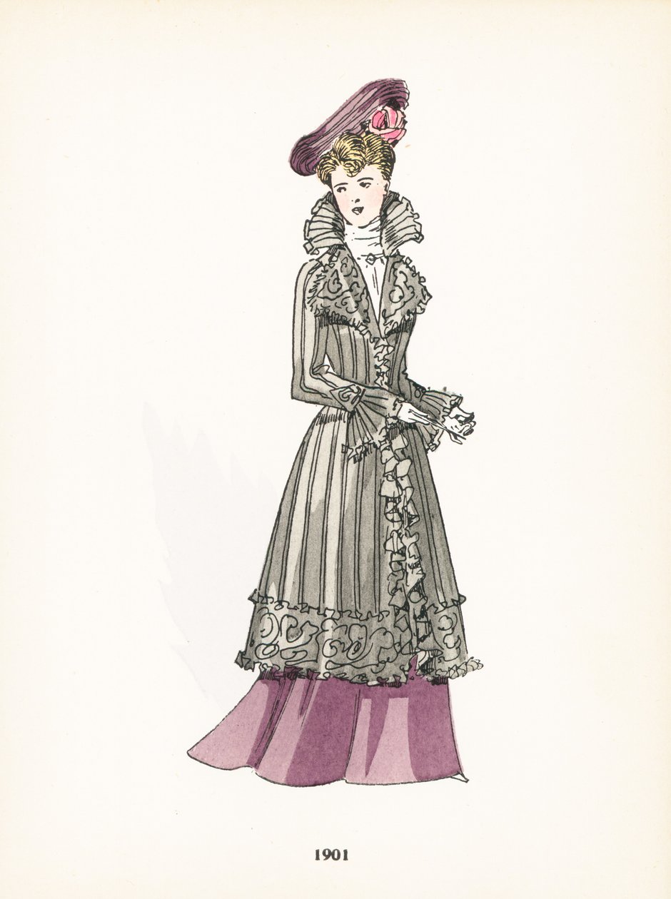 Ladies fashion, 1901 by French School