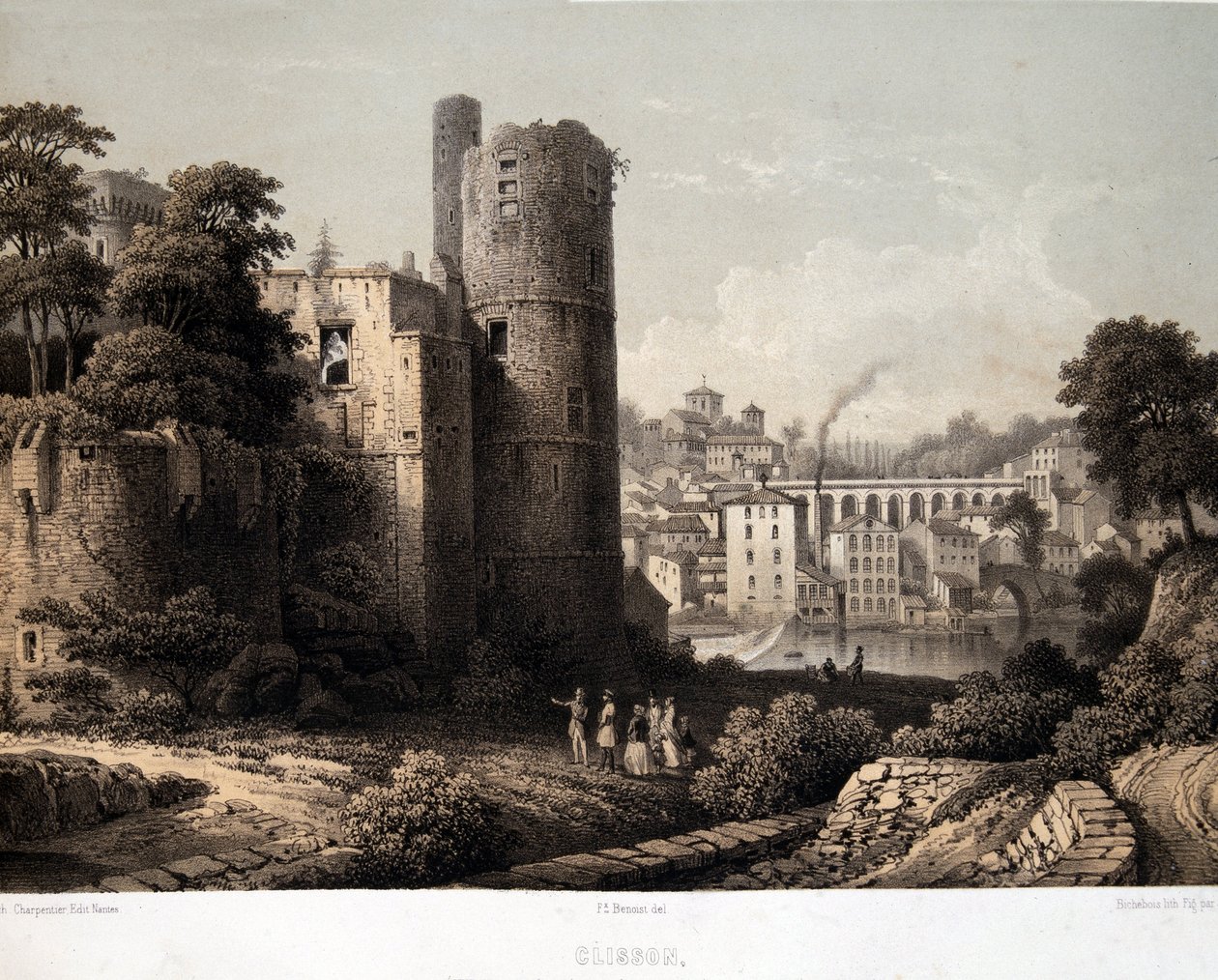 The Château de Clisson by French School
