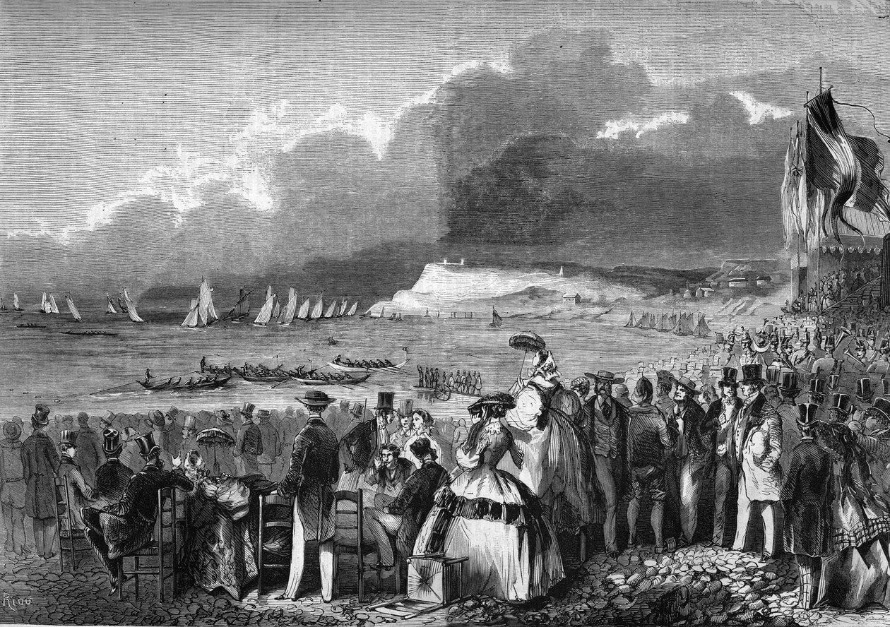 The regattas of Le Havre in 1857 by French School