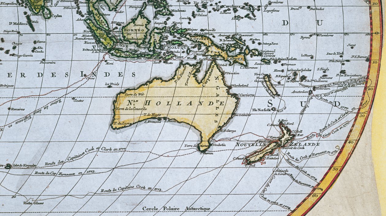 Map of New Holland by French School