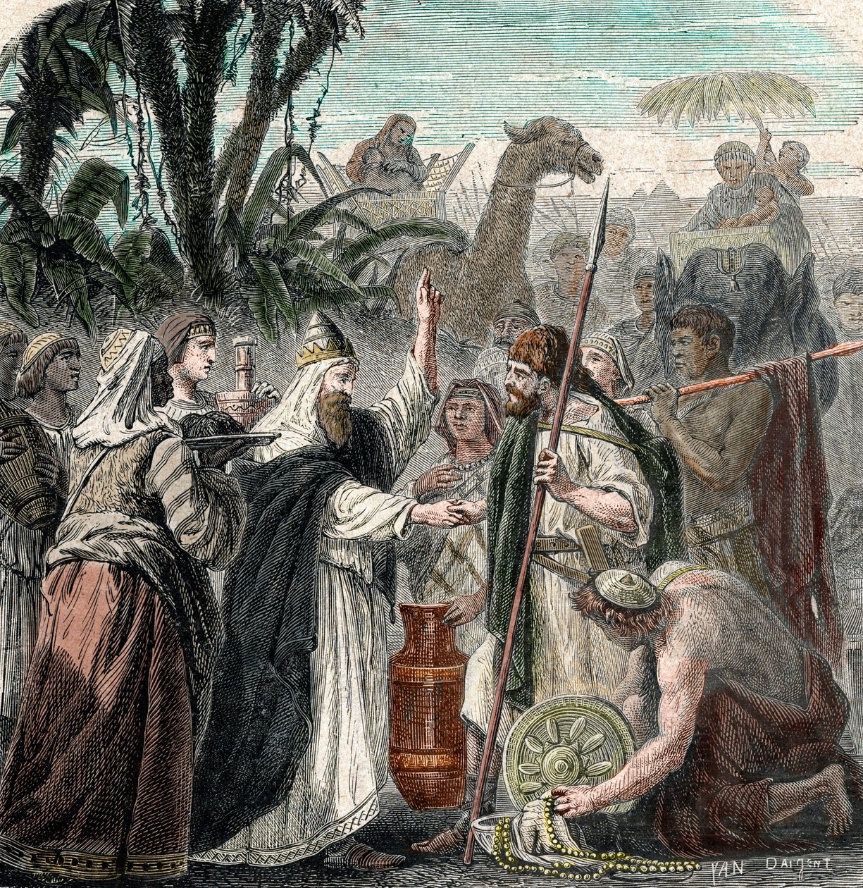 Meeting of Abraham and Melchizedek by French School