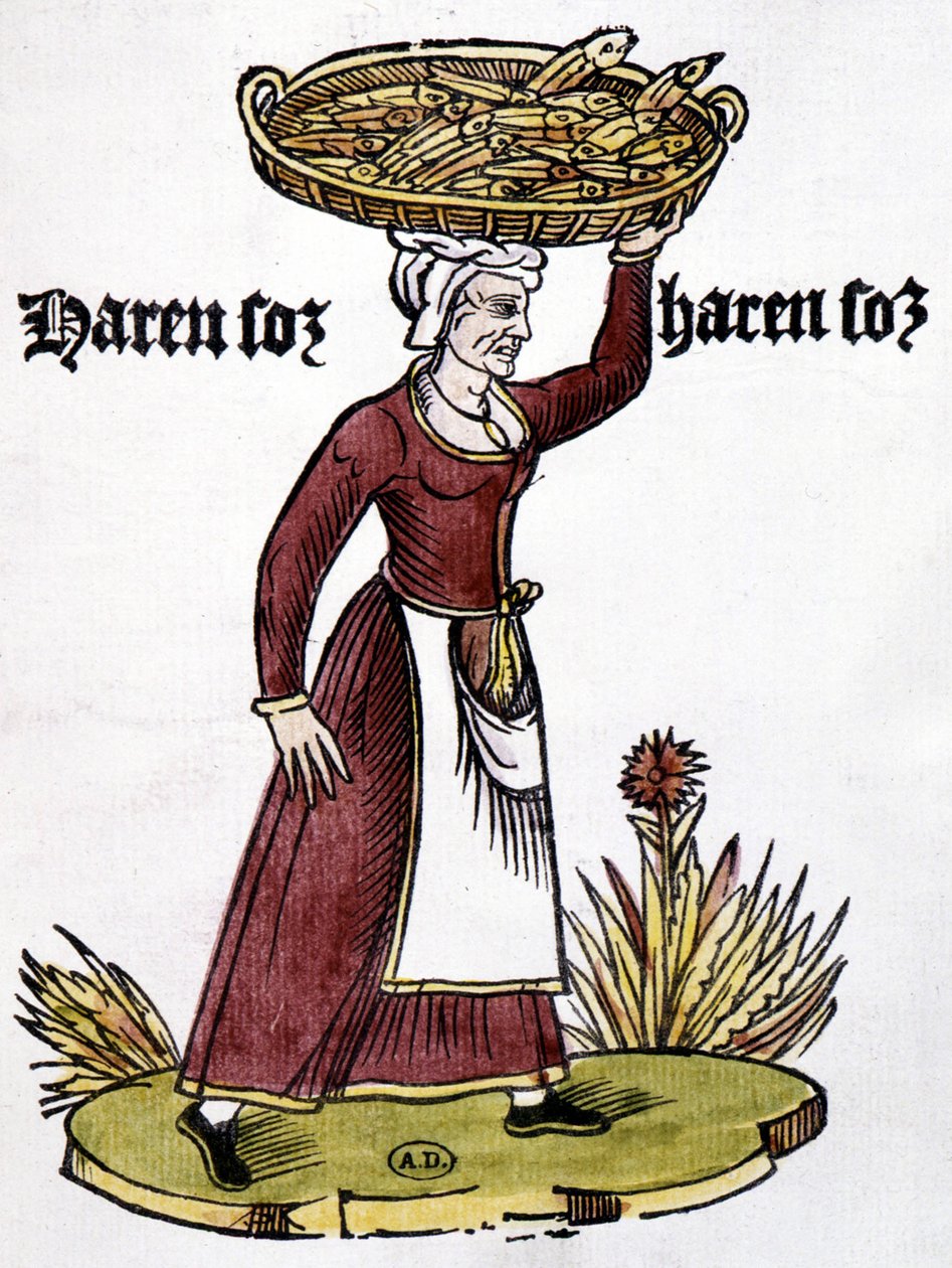 Merchant of Herring - Engraving by French School