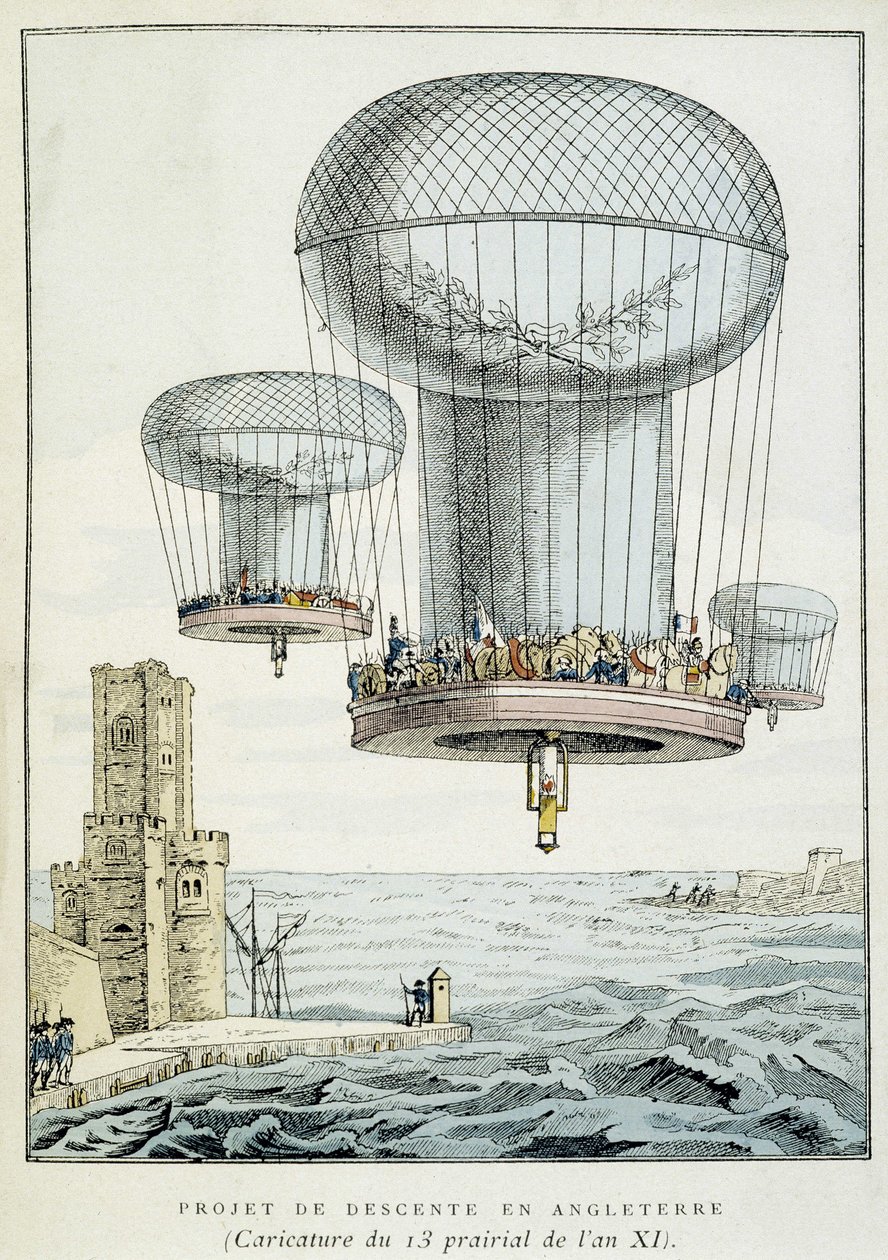 Military Balloon Descent Project to England by French School
