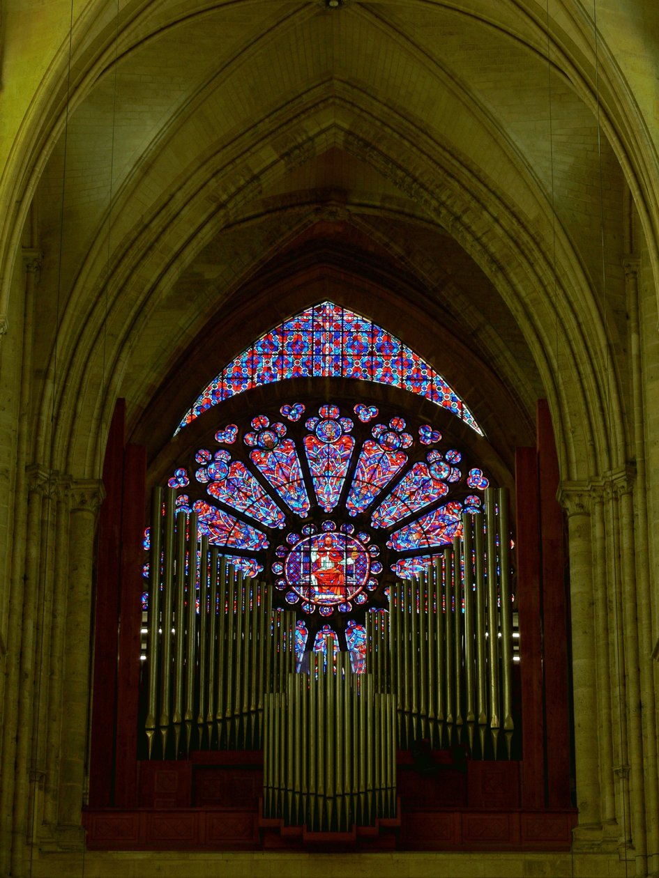 Modern glass in thirteenth-century stonework by French School