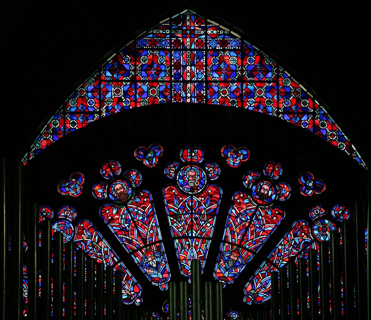 Modern glass in thirteenth-century stonework by French School