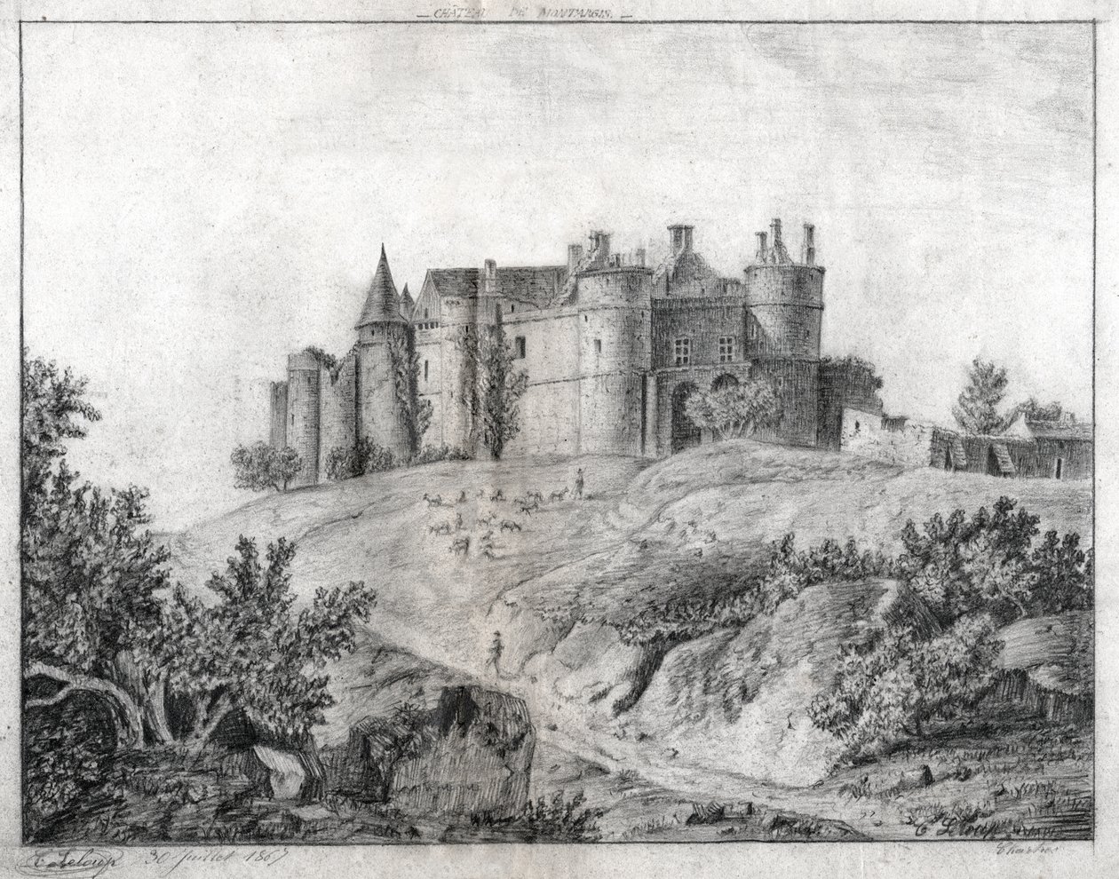 Montargis Castle by French School