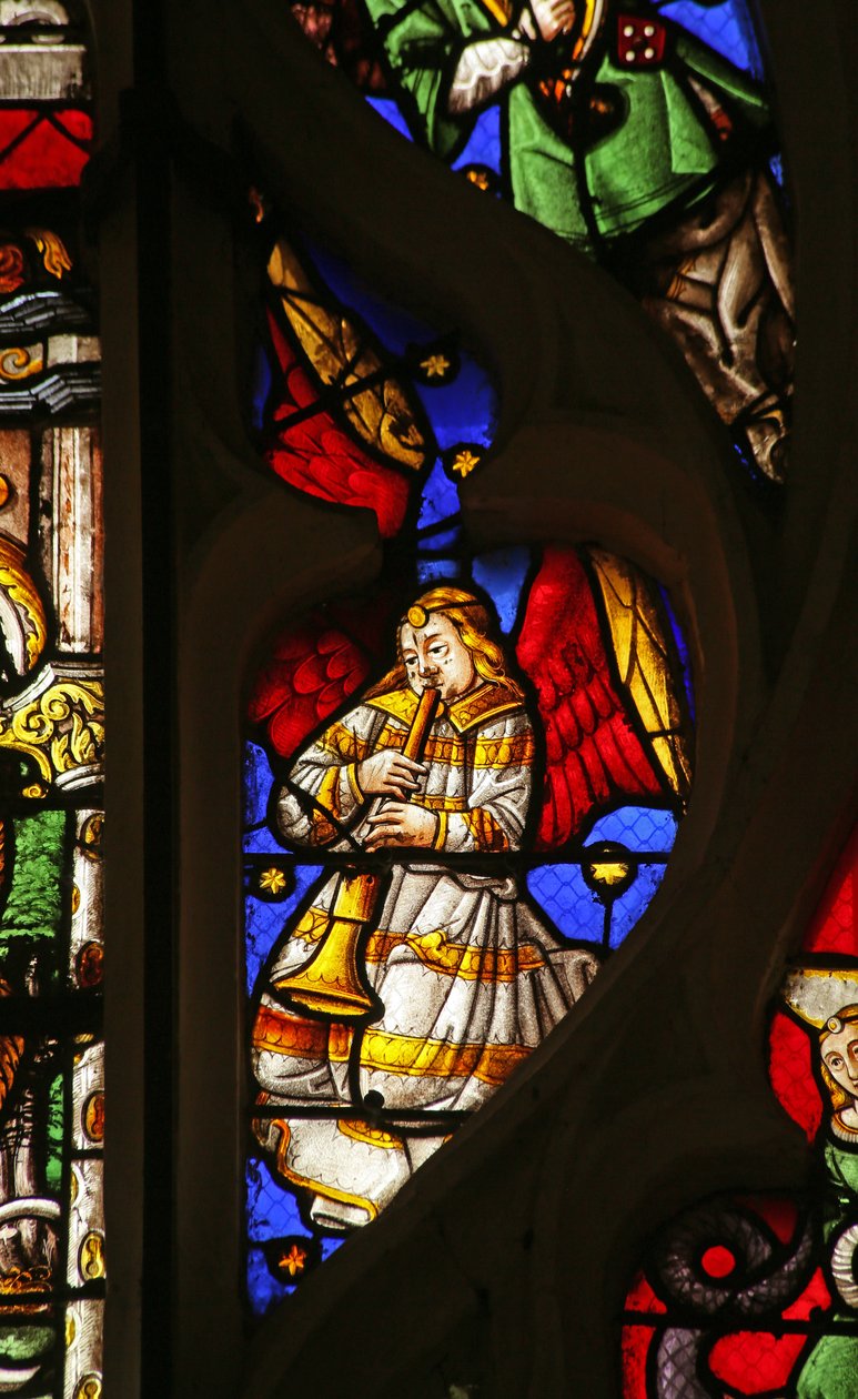 Musical Angel with Trumpet by French School