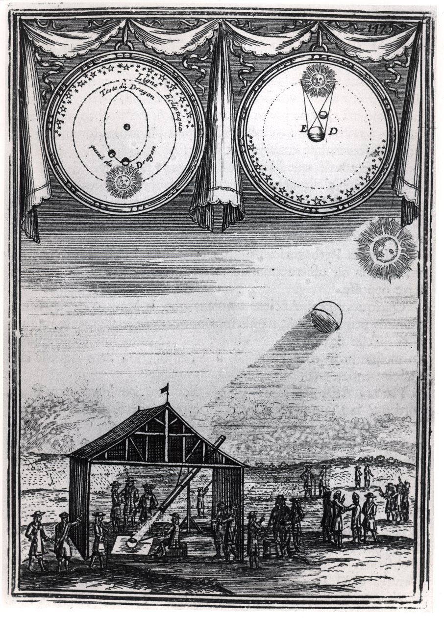 Observing an eclipse of the sun by French School
