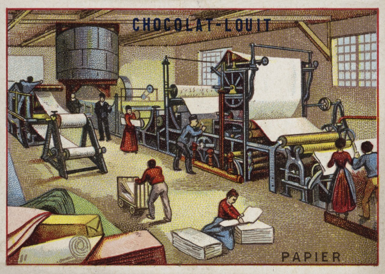 Paper manufacturing by French School