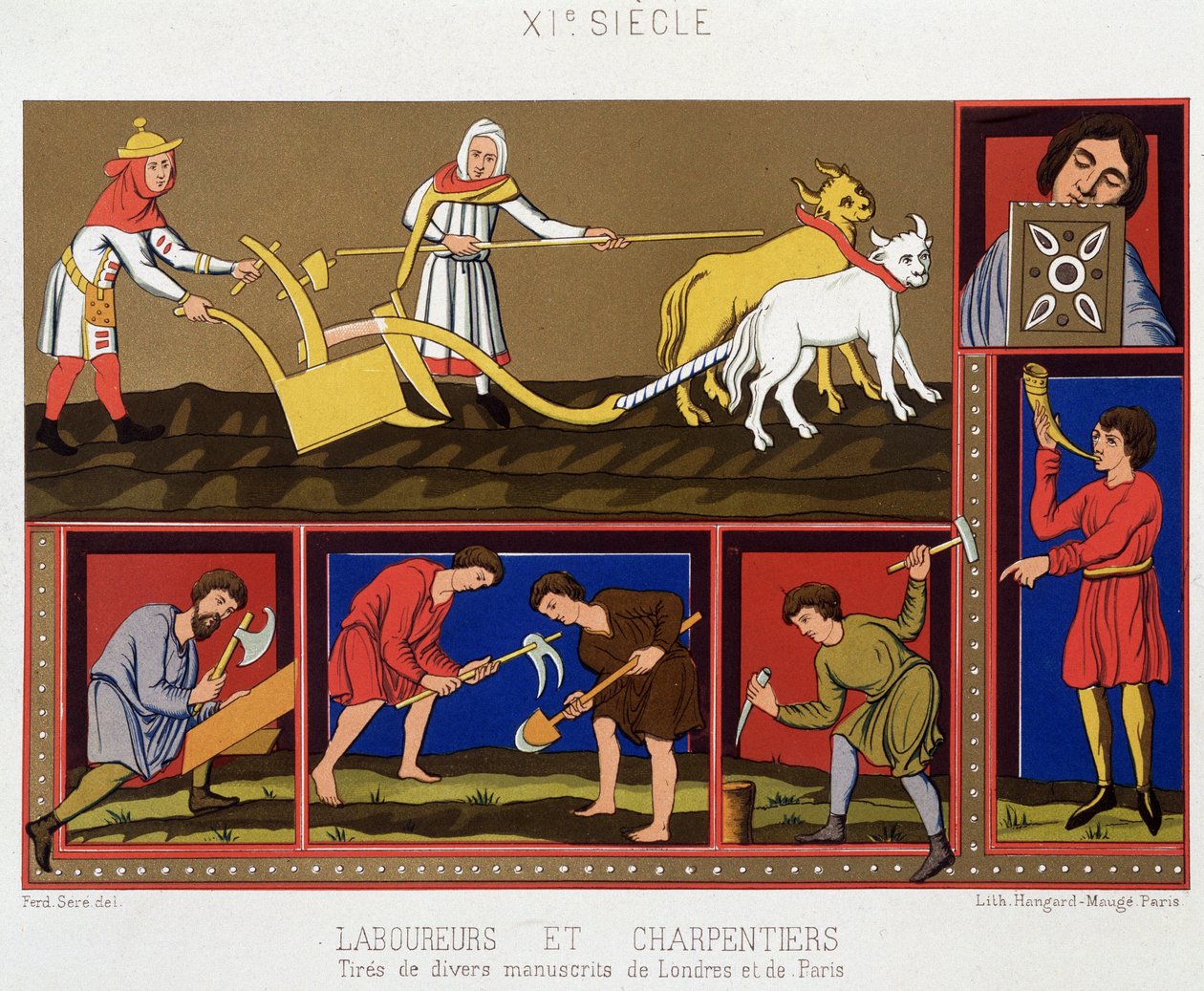 Ploughers and Carpenters by French School