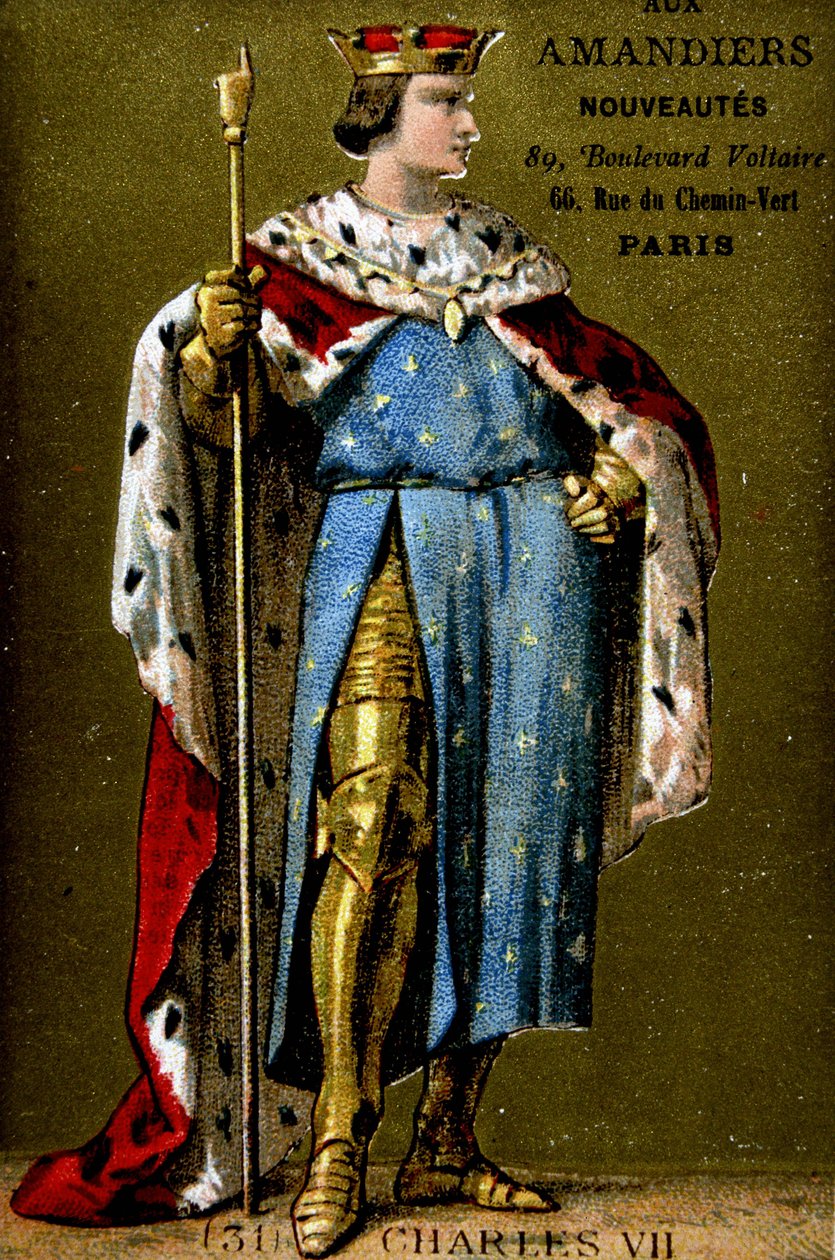 Portrait of Charles VII (1403-1461) by French School