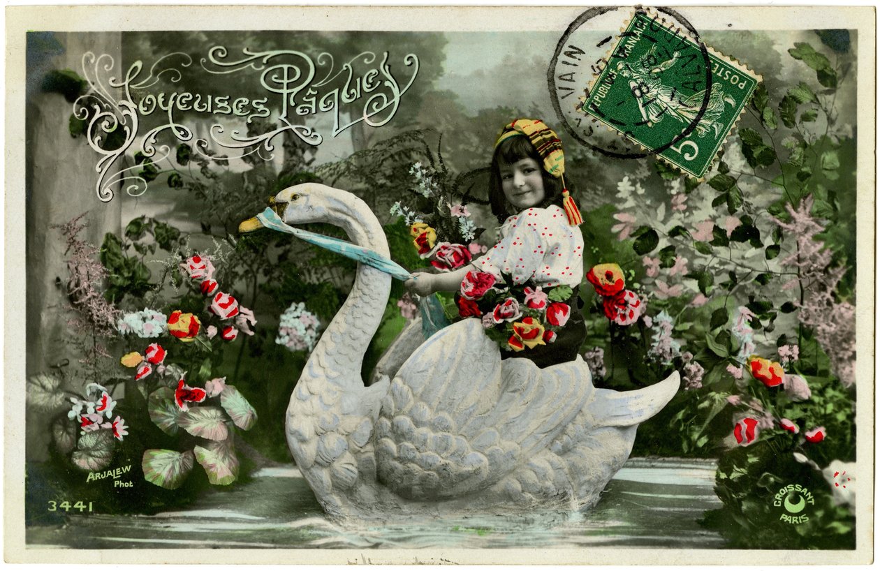 Postcard: Happy Easter by French School
