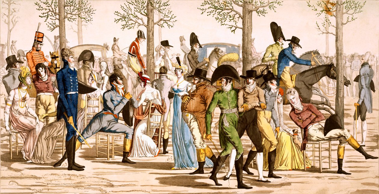 Promenade at Longchamps by French School