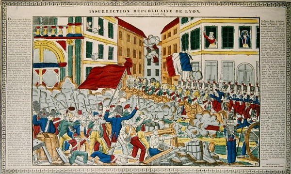 Republican Insurrection in Lyon, 9th-14th April 1834 by French School