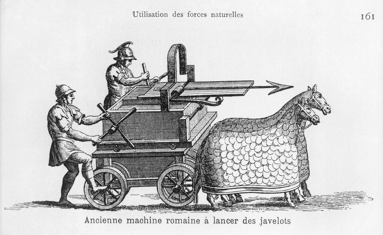 Roman War Machine for Firing Javelins by French School
