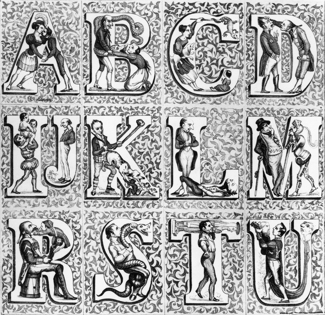 Romantic Alphabet by French School