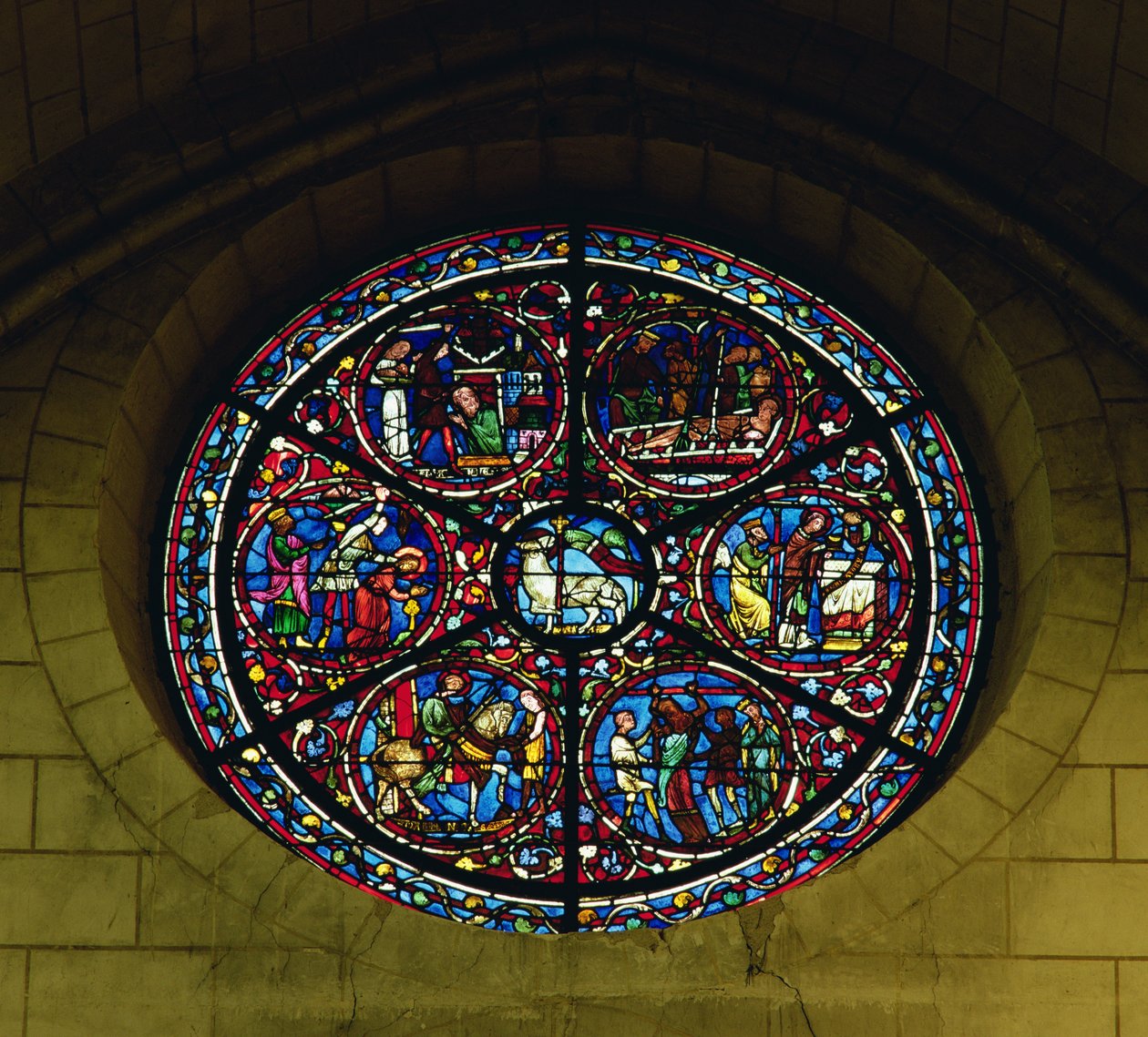 Rose window by French School
