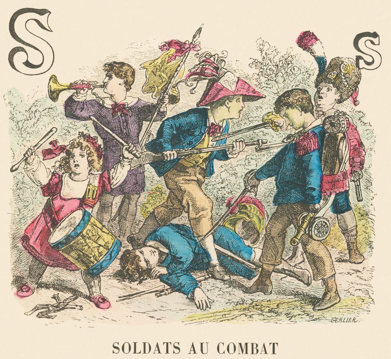 Soldiers in Combat by French School