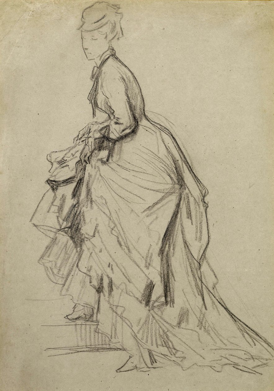 Showing an Ankle, c.1880 by French School