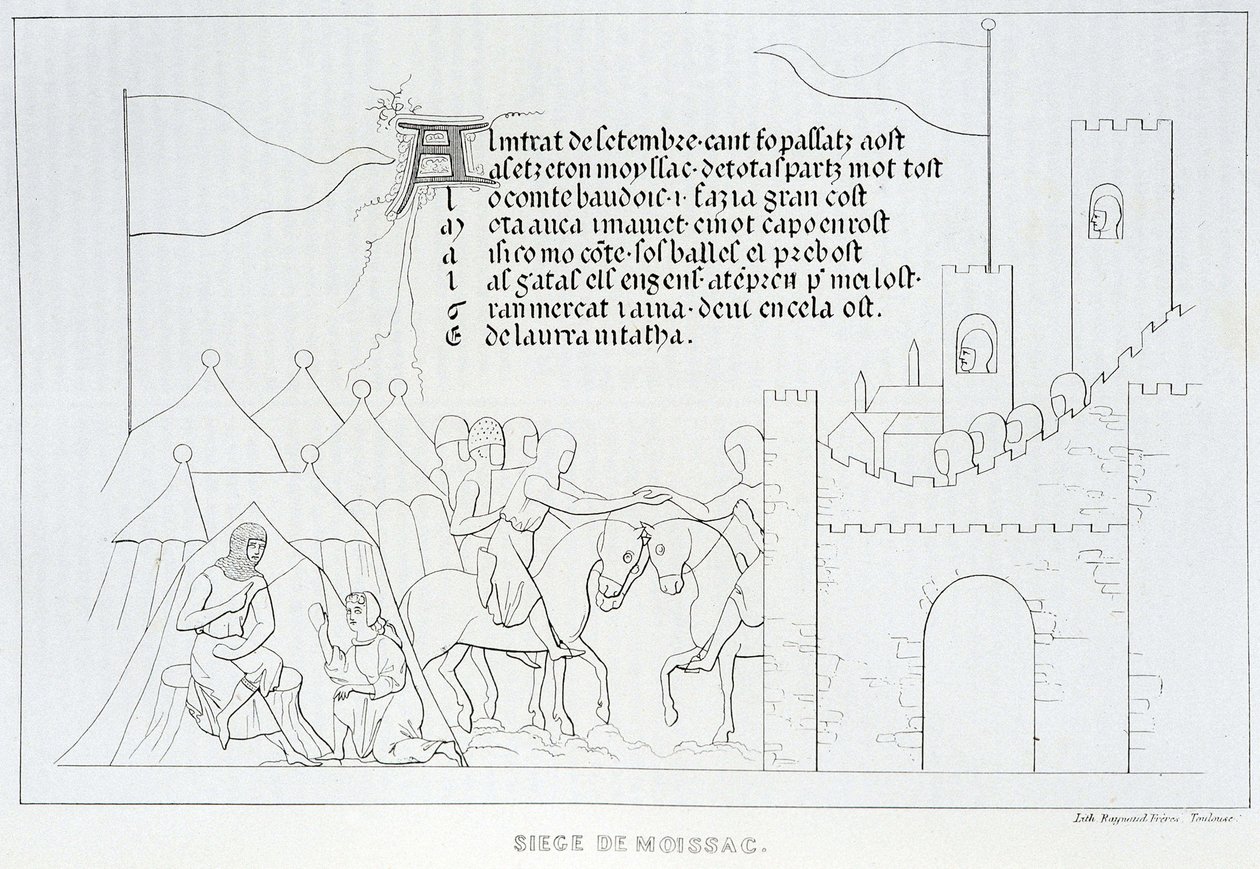 Siege of Moissac by French School