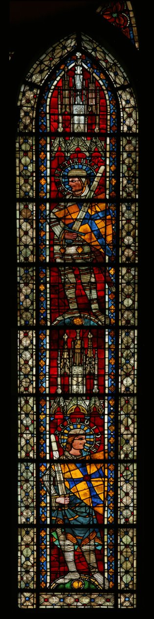 St. Sebastian above St. Candide by French School