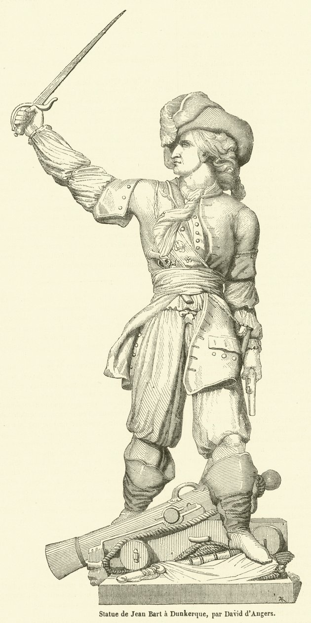 Statue of Jean Bart in Dunkirk by French School