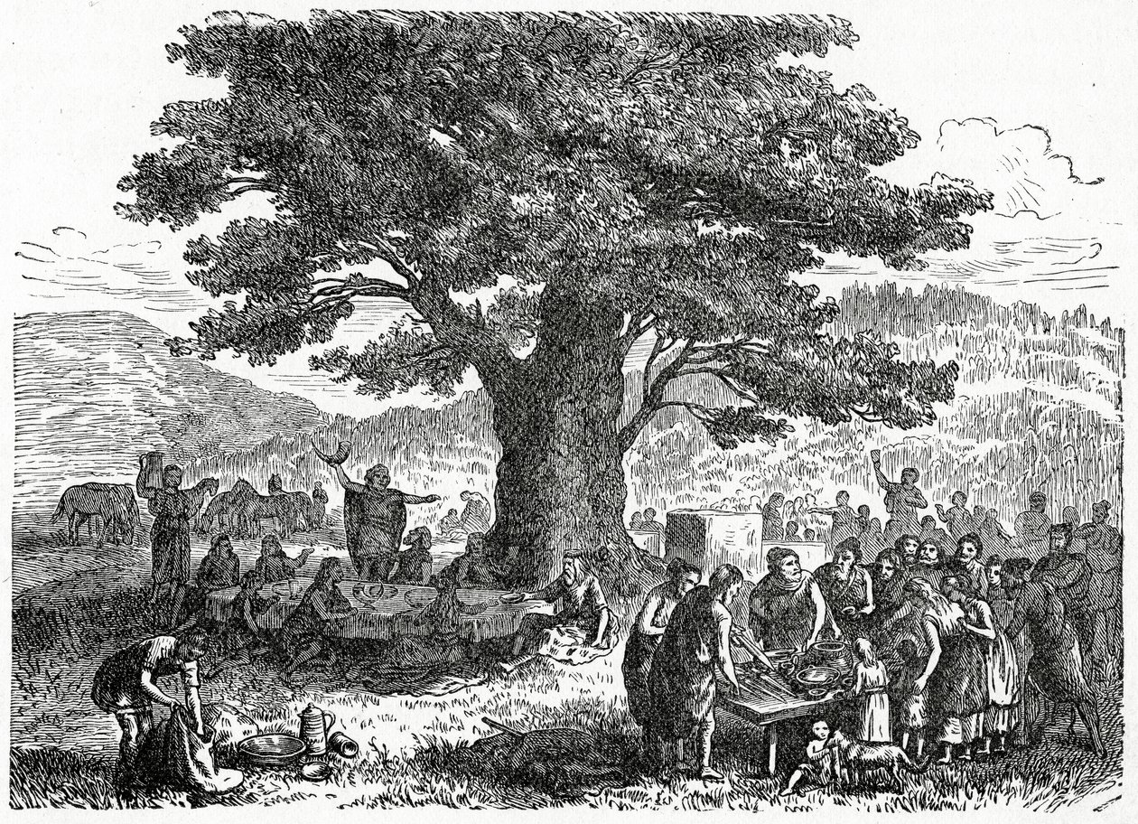 Teutons enjoying a holiday, c.1882 by French School
