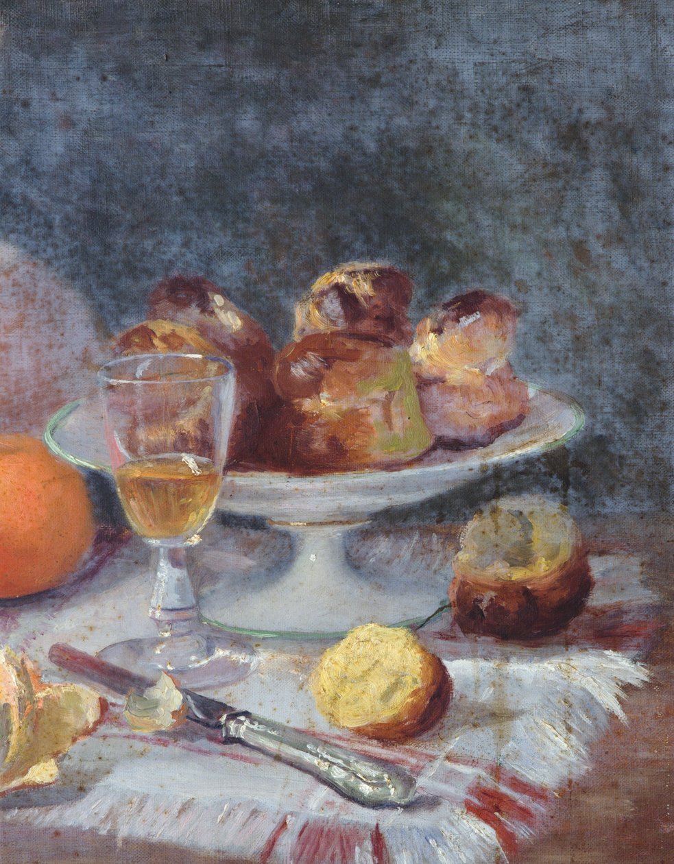 The Afternoon snack with brioches by French School