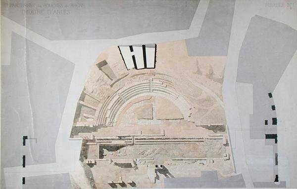 The Amphitheatre of Arles by French School