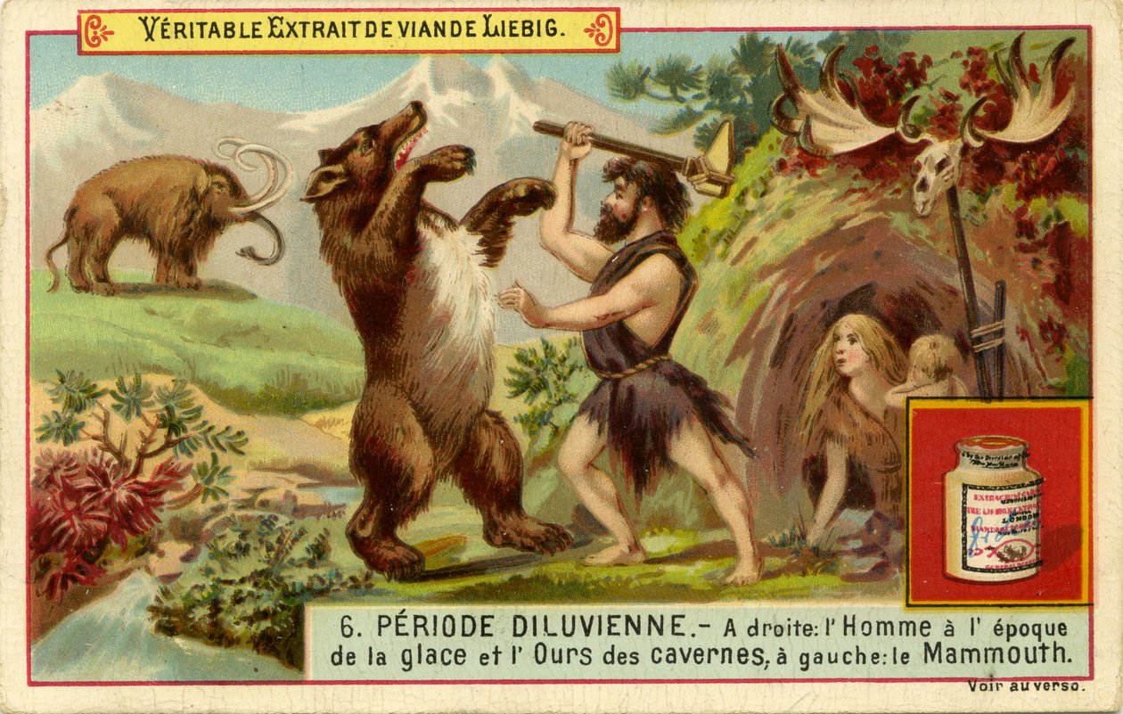 The Antediluvian Period, Liebig Card by French School